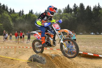 Enduro-Jugend-Cup Ost: Hilmersdorfer Talente glänzen beim Heimspiel - Moritz Engelmann wurde in Hilmersdorf Zweiter der Klasse bis 85 ccm A und liegt auch in der Gesamtwertung auf Silberkurs.