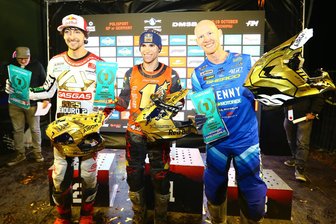 Enduro-WM-Finale im Erzgebirge: Das sind die Bilder zu „Rund um Zschopau“ - Die Weltmeister sind gekürt, v. l. n. r.: Andrea Verona (E2), Josep Garcia (E1 und enduroGP) und Hamish Macdonald (E3).
