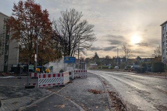 Engstelle auf dem Freiberger Wasserberg beseitigt - Die Einmündung der Maxim-Gorki-Straße in die Karl-Kegel-Straße ist erneuert worden.