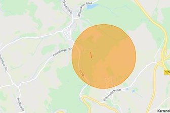 Entschärfung der Fliegerbombe in Einsiedel/Dittersdorf: Diese Straßen sind von der Evakuierung betroffen - Es wird ein Sperrkreis mit einem Radius von einem Kilometer gezogen.