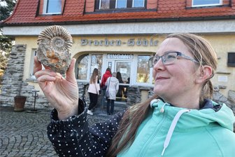 Erdbeben-Messstation in Drachenhöhle Syrau geplant - Manuela Schindler hat jede Menge Ideen. Die Assistentin von Höhlen-Chefin Heidrun Bauer will im Freigelände vor dem Eingang eine Brücke zu den fossilen Geschöpfen der Erdgeschichte schlagen. Geplant ist ein Element, was zum Spielen animiert.