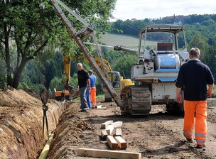 Bauarbeiten an Erdgasleitung