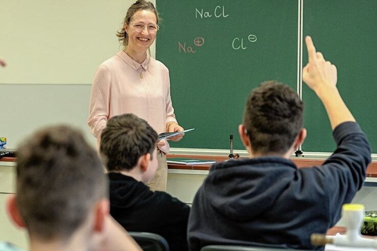 Erlbacherin leitet Goethe-Gymnasium Auerbach - Simone Lochmann ist Schulleiterin am Goethe-Gymnasium, unterrichtet aber auch: So in Chemie in Klasse 8.