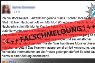 Ermittlungen wegen erfundener Meldung zu Vergewaltigung - Der Facebook-Post der Polizei zu dem Fall.