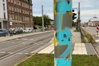 Erneut Blitzer an Zwickauer Straße beschmiert -