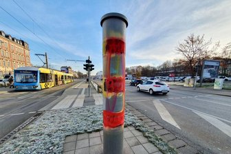 Erneut Blitzer in Chemnitz beschmiert -