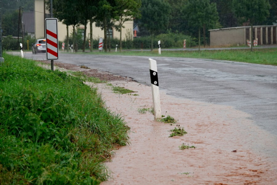 Auch in Klaffenbach gab es erneut viel Regen.