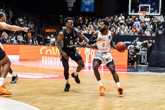 Erst zu viele Fehler, dann Hochspannung: Niners Chemnitz verlieren verrücktes Eurocupspiel gegen die London Lions - Corey Davis im Spiel der Niners Chemnitz gegen die London Lions.