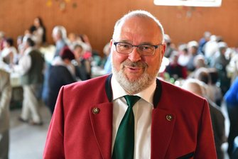Erste Kulturveranstaltung nach anderthalb Jahren in Muldentalhalle - Holger Bachmann - hier ein Fotoaus dem Jahr 2019 -  ist seit 1976 bei den Original Muldentaler Musikanten und seit 1987 Leiter des Orchesters. Hauptberuflich ist er Schulleiter an der Oberschule "Heiner Müller" in Eppendorf.
