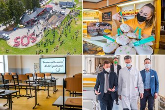 Erster Lockdown vor fünf Jahren: Die Corona-Pandemie im Erzgebirge in Bildern - Protestaktionen, Pfannenkuchen-Impfungen, geschlossene Schulen, überlastete Kliniken: Die Corona-Pandemie veränderte auch im Erzgebirge das Leben drastisch.