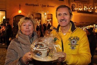 Erster Schwarzenberger Speckfettkönig gekürt - Olaf Rammler ist der erste Schwarzenberger Speckfettkönig.