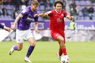 Erzgebirge Aue ohne Stammkräfte gegen Mannheim: Diese Spieler ersetzen Uhlmann und Barylla - Eric Uhlmann (links) fehlt gelbgesperrt gegen den SV Waldhof Mannheim.