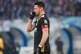 Erzgebirge-Aue-Verteidiger Ryan Malone voller Zuversicht: „Wir sind eine geile Mannschaft“ - Ryan Malone trug am Samstag die Kapitänsbinde.
