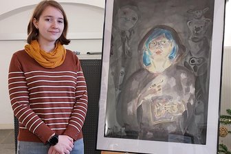 Erzgebirge: Finissage und neue Ausstellung im Treppenhaus - Laetitia Ella Kreher beendet ihre Ausstellung in der Stadtbibliothek.