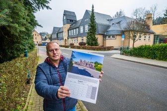 Erzgebirge: Fotograf verbindet in Kalendern Vergangenheit und Gegenwart - Jan Kunig hat einen Kalender für Oelsnitz mit historischen Ansichten herausgebracht.