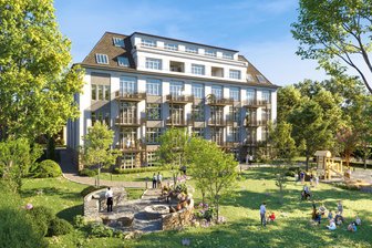 Erzgebirge: Weiter Warten auf Millionen-Projekt in alter Strumpffabrik - Die Kreißigfabrik, wie sie mal werden könnte – hier die Hofperspektive.