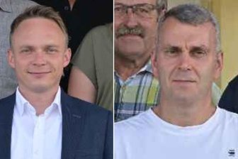 Erzgebirge: Zwei Bewerber für Bürgermeisterposten in Niederdorf - Stephan Weinrich (CDU), links, und Sven Wildenhayn (Ratsfraktion Niederdorfer Bürger).