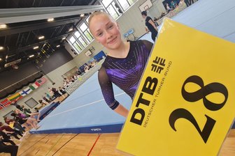 Erzgebirgerin glänzt beim Deutschlandcup in Leipzig - Mit Platz 28 wäre Lucy Pampel nicht zufrieden gewesen – das Plakat zeigt allerdings die Startnummer.