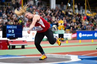 Erzgebirgische Leichtathleten mit erfolgreichem Wochenende bei den Deutschen Hallen-Meisterschaften - Katharina Maisch in Aktion bei den Deutschen-Hallenmeisterschaften in Dortmund.