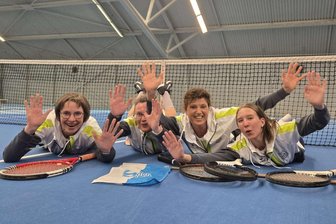 Erzgebirgische Tennis-Damen verabschieden sich mit Sieg aus der Hallensaison - Die Tennis-Damen des Olbernhauer TC – von links: Christine Preißler, Romy Ebermann, Katja Bilz und Stella Wiener.