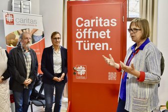 „Es wird immer schwieriger, Türen offen zu halten“: Oberste deutsche Caritas-Frau in Chemnitz - Die Präsidentin des Deutschen Caritasverbandes, Eva Maria Welskop-Deffaa, in Chemnitz.
