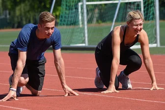 Europaspiele als Chance und Herausforderung - Hürdenspezialistin Franziska Hofmann und 400-m-Läufer Maximilian Grupen sind für die Europaspiele bereit. 