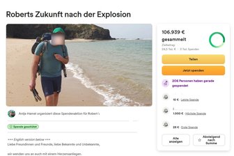 Explosion auf Spielplatz in Sachsen: Familienvater schwer verletzt - Antje Hamel hat auf Gofundme.com eine Spendenaktion für ihren Leipziger Lebensgefährten Robert W. gestartet. Die Anteilnahme ist riesig.