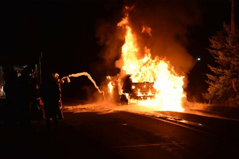 Fahrzeugbrand auf B101 -