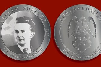Falkenstein: Kein Roßner-Preis in diesem Jahr - Vorder- und Rückseite der Alfred-Roßner-Medaille.