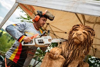 Familientreffen mit Kettensäge: Symposium in Blockhausen schon zum Auftakt Besuchermagnet - 