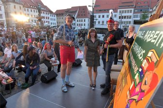 Fasching im Altweibersommer: Freiberger Karneval Klub präsentiert sein neues Prinzenpaar - FKK-Präsident Achim Breßler präsentierte mit Sandra Franke und Rico Steffen das neue Prinzenpaar für die 39. Saison.