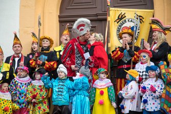 Faschingsauftakt in Freiberg - Das Prinzenpaar des Freiberger Faschingsklubs, Kenneth und Sylvi.