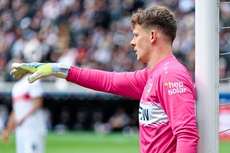 FC Bayern schafft Klarheit bei Nationaltorwart Nübel - Alexander Nübel in Aktion für den VfB Stuttgart am letzten Spieltag in Frankfurt.