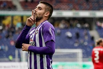 FC Erzgebirge Aue bringt Zähler aus Hannover mit  - Aues Dimitri Nazarov feiert seinen Treffer zum 1:1. Danach verließ er angeschlagen den Rasen.