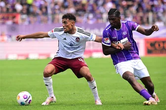 FC Erzgebirge Aue: Ersatz für verletzten Özkan? Mittelfeldmann spielt bei der Dotchev-Elf vor - Mittelfeldspieler Ali Loune, hier im Spiel gegen den VfL Osnabrück, bestritt in der Vorsaison sechs Zweitligaspiele für den 1. FC Nürnberg.