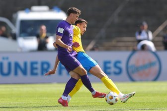 FC Erzgebirge Aue: Sijaric spielt künftig im Europapokal - Omar Sijaric, hier im Sachsenpokalfinale gegen Lok Leipzig, spielt künftig in Kroatien.