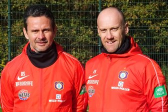 FC Erzgebirge Aue verstärkt Trainerteam - Chefcoach Dirk Schuster und Co-Trainer Frank Steinmetz.