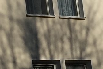 Fehlalarm: Schattenspiel führt zu Großeinsatz - Schornsteinrauch und ein Baum haben an dieser Fassade eines Wohnhauses an der Zschopauer Goethestraße zu einem bewegten Schattenwurf geführt.