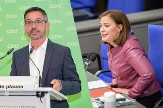 Feindbild AfD: Die Gretchenfrage im politischen Berlin entzweit einstiges CDU-Dreamteam im Vogtland - Der CDU-Kreisvorsitzende Sören Vogt und CDU-Präsidiumsmitglied Yvonne Magwas (r.) liegen im Clinch.