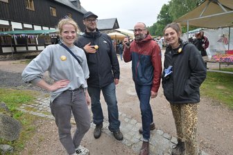 Fest lockt Jung und Alt ans Pochwerk in Schneeberg - Die Initiatoren Thekla Nowak, Marcus Weber, Lars Dahlitz und Franziska Heinze (v. l.).