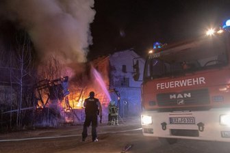 Feuer am Hohndorfer Bahnhof -