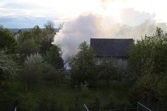 Feuer in einem Schuppen in Frankenberg -