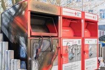 Feuerteufel treiben weiter ihr Unwesen - Am 9. Mai stand der Container in der Ehernen Schlange in Freiberg in Flammen. 