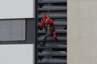 Feuerwehr-Übung am Rawema-Gebäude - 