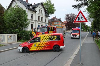 Feuerwehr fährt zu zwei Einsätzen in Glauchaus Oberstadt: Das waren die Gründe - Die Feuerwehr war auf der Wettiner Straße in Glauchau im Einsatz.