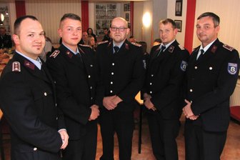 Feuerwehr Geringswalde hat neue Wehrleitung - Jonny Thalmann, Felix Hentschel, Toni Vollert, Nico Rehn und Ronny Paul (v. l.).