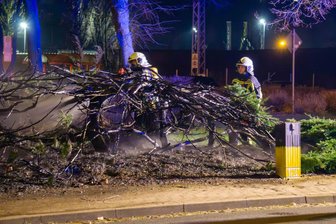 Feuerwehr Geringswalde in der Silvesternacht im Einsatz: Mülltonnen fangen Feuer - Die Feuerwehr Döbeln musste in der Silvesternacht zu einigen Bränden ausrücken. Foto: EHL Media/Justin Kurowski