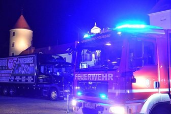 Feuerwehreinsatz am Schloss Freudenstein - 