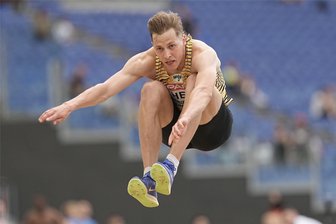 Finale: Chemnitzer Dreisprungass Max Heß macht kurzen Prozess - Max Heß in der Qualifikation von Rom.