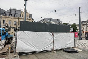 Finanzspritze aus Berlin für zwei Fahrradparkhäuser in Chemnitz - Eines der neuen Fahrradparkhäuser soll am Chemnitzer Hauptbahnhof entstehen. Schon jetzt wird auf dem Vorplatz eine erste Abstellanlage mit 16 Plätzen errichtet. Sie kann bei fehlendem Bedarf später woandershin umgesetzt werden.